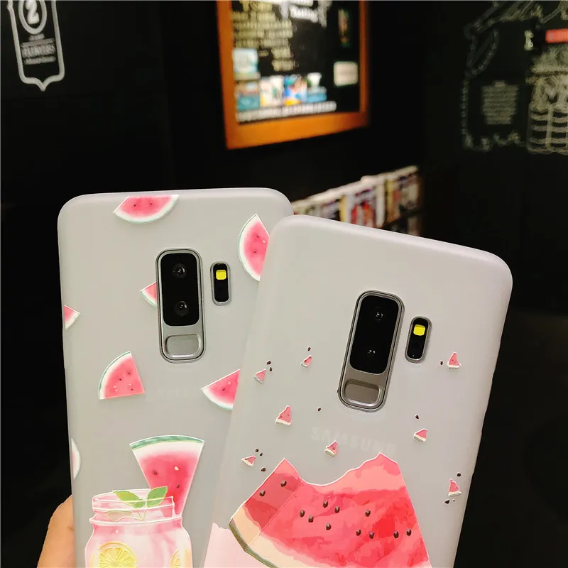 Свежий арбуз Летних Фруктов чехол для телефона samsung Galaxy S10 Lite S9 S8 плюс 3D рельеф