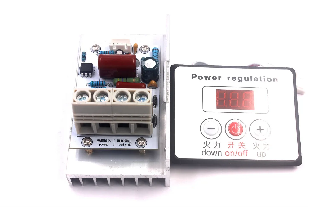 AC 220V 10000W SCR Voltage Regulator Speed Control Dimmer Thermostat LED Display silver | Regulators/Stabilizers