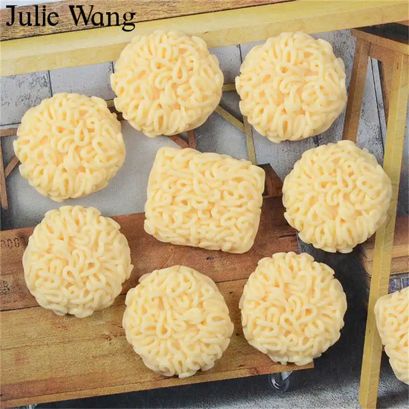 Julie Wang 20 шт. Смола мгновенная лапша Подвески муляж пищевых продуктов