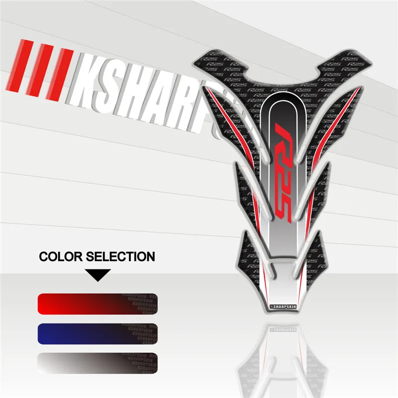 Мотоциклетная 3D наклейка на топливный бак защитная декоративная для YAMAHA R25 Fishbone