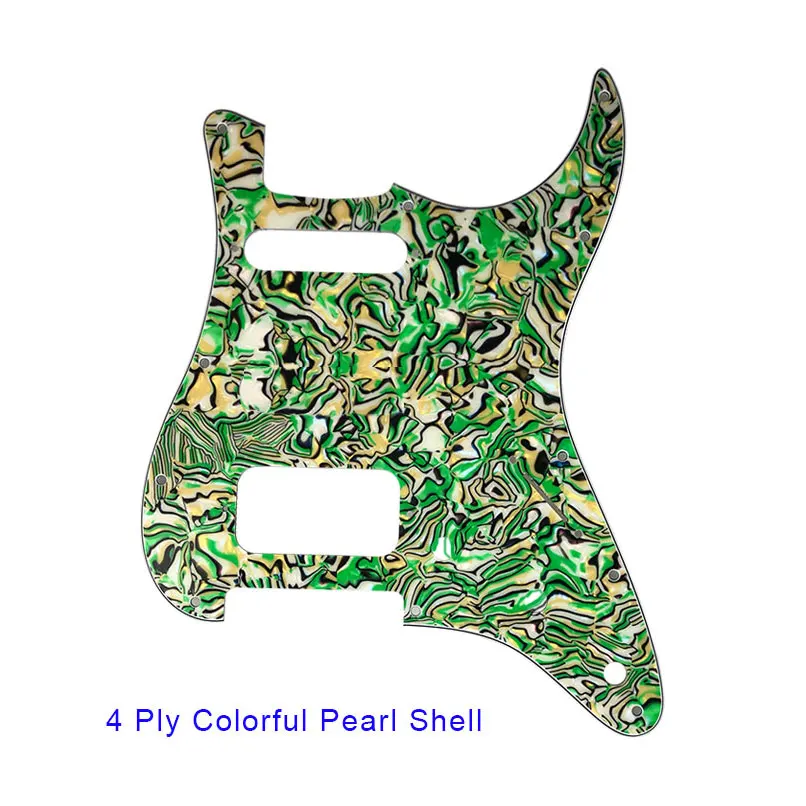 Colorful Pearl Shell Pleroo пользовательские гитарные части-для США/Мехико FD 72' 11 винтовых отверстий Стандартный St SH гитарный накладку царапин пластины - Color: Colorful Pearl Shell