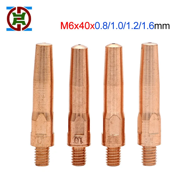 

10 шт. CuCrZr Контактный наконечник/медная фотосессия/проводящее сопло/1,0/1,2/1,6 для газоэкранированного сварочного пистолета/фонарь