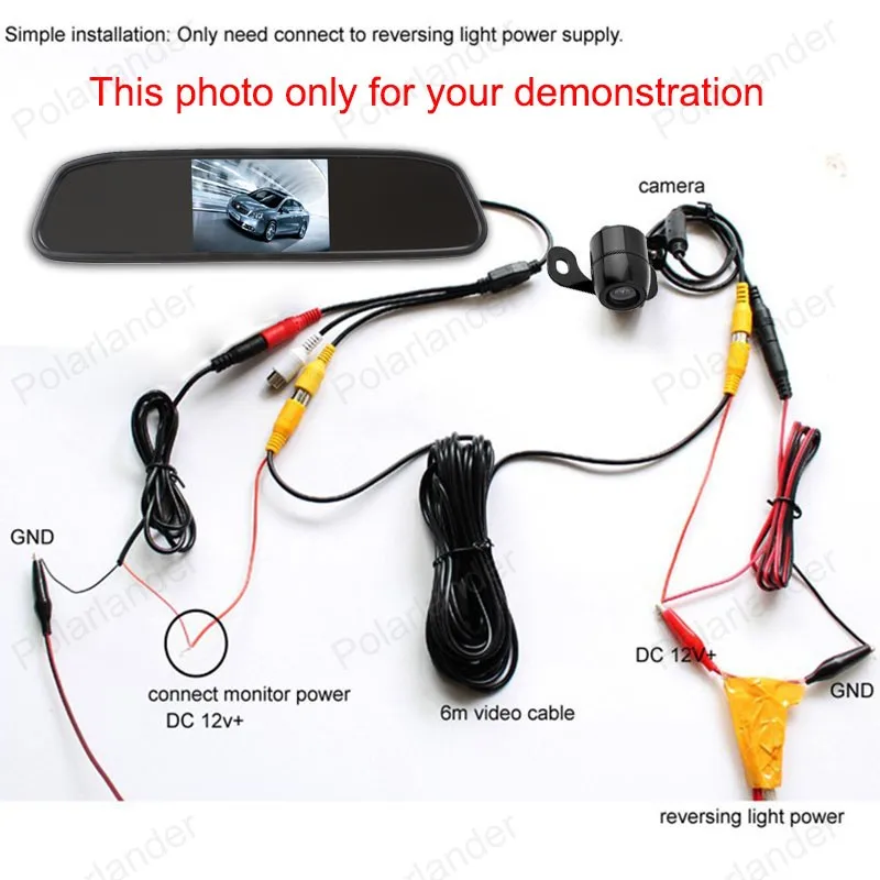 

rearviwe camera ir night vision Mirror Monitor kit with Video wireless Transmitter Receiver Kit