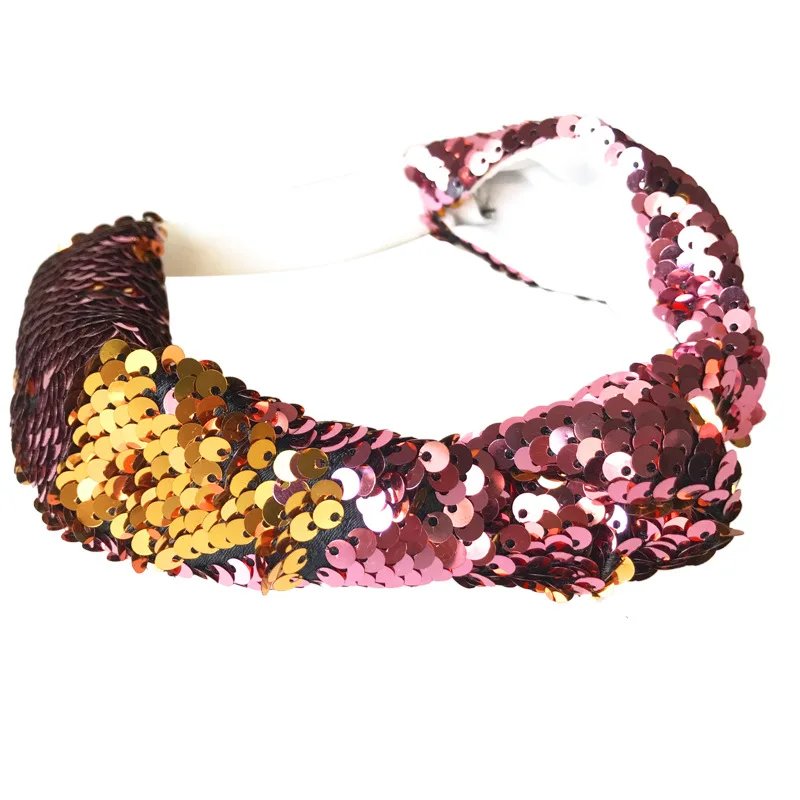 

MengNa 24pc/lot Beautiful Glitter Sequin Headband,Sequin Elastic Headbands girls kids Mermaid Headband Hair Accessories