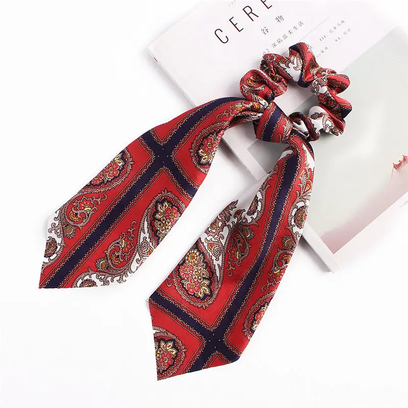 red headband Винтажная повязка на голову для женщин и девочек, повязка на голову, шарф для волос, держатель для конского хвоста, резинки для волос для девушек, Женские аксессуары - Цвет: red headband