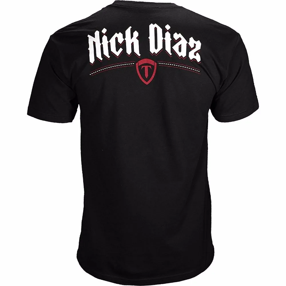 Модная футболка с круглым вырезом и коротким крутящим моментом Nick Diaz 183 Мужская
