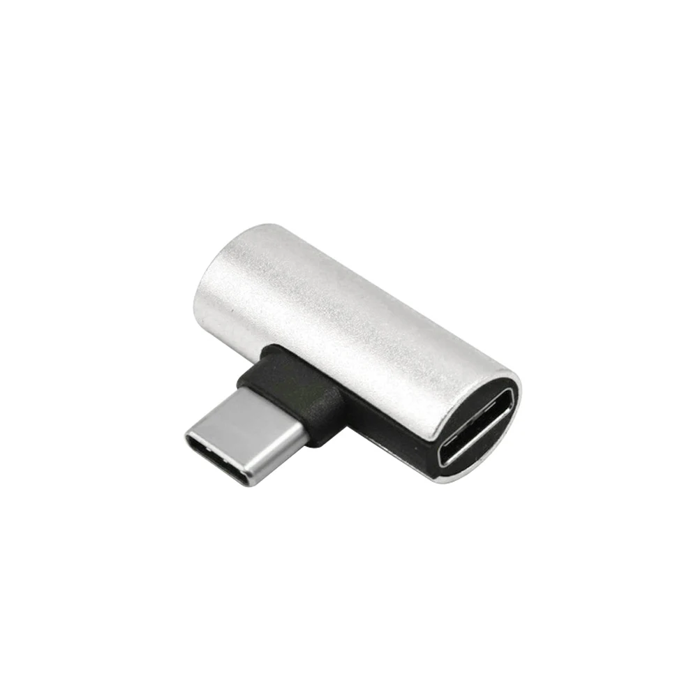 Серебристый Разъем разветвитель Зарядное устройство USB c адаптер аудио зарядный кабель адаптер для наушников Разъем для наушников AUX кабель - Цвет: Серебристый