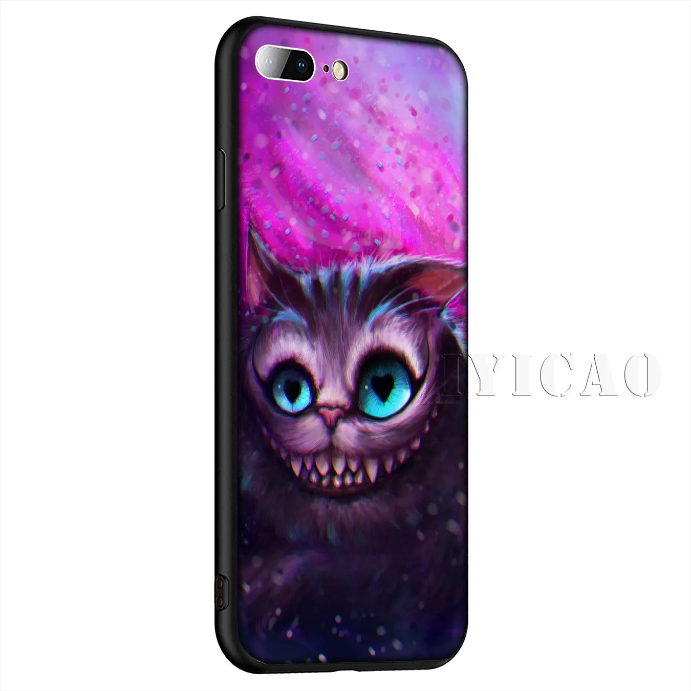 IYICAO Cheshire Cat Silicone Soft Case for iPhone XR X XS Max 8 7 6 6S Plus 5 5S SE Cover |