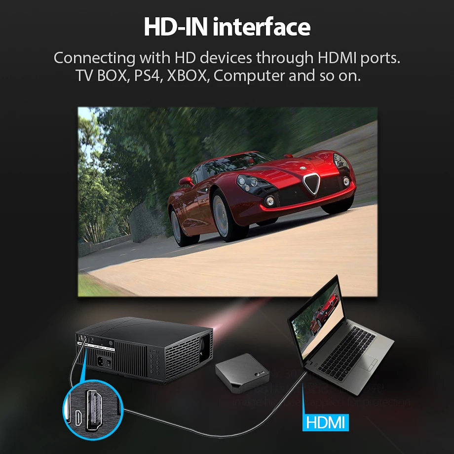 AUN светодиодный проектор F20 (опционально Android Suppor 4 K AC3) 4000 люмен 1280*800 разрешение HIFI