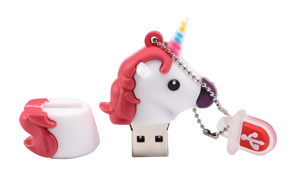 JASTER 3,0 Мультфильм Белый Единорог Миньон usb флэш-накопитель реальная емкость милый конский накопитель 4G 8G 16G 32G 64GB флэш-память U dis