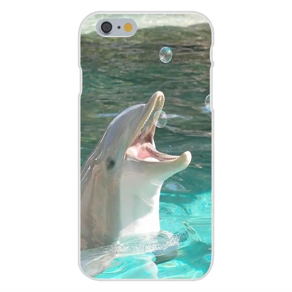 Милый синий дельфин море для Apple iPhone 4 4S 5 5C 5S SE 6 6S 7 8 Plus X XS Max XR Модный Дизайн чехол