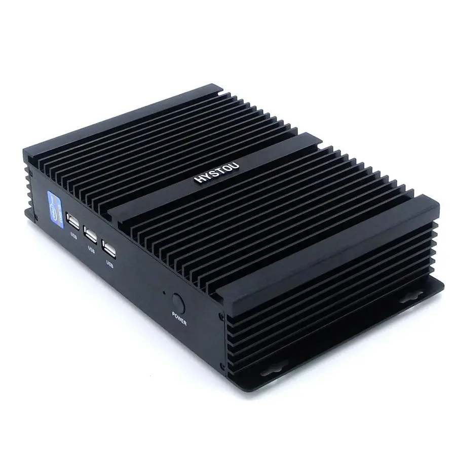 HYSTOU Мини компьютер без вентилятора мини ПК Windows 7 Core i5 4200U i7 5550U 2 * RS232 промышленный