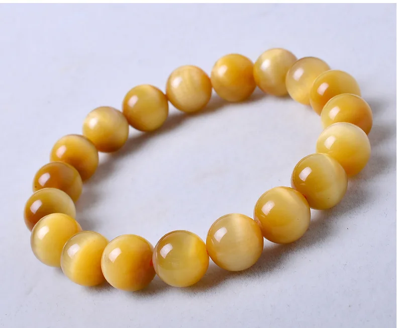 8 мм Золотой Тигровый глаз натуральный камень браслеты для женщин и мужчин