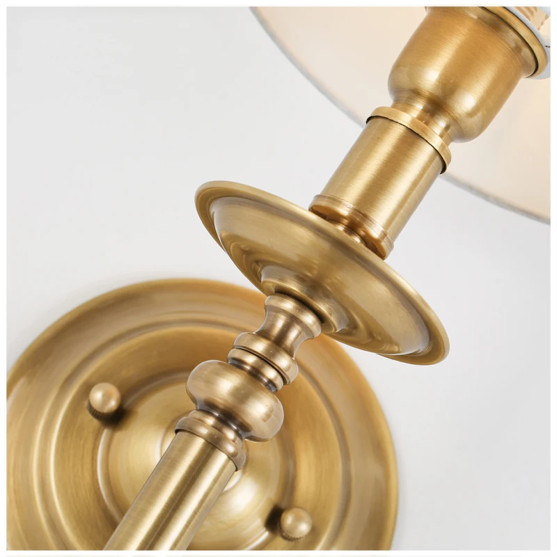 American country wall copper mirror lamp European simple living room bedroom bedside single head | Лампы и освещение