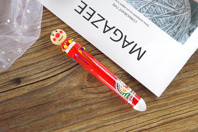 1 шт случайным образом отправить мультфильм анпанман байкинман 10 цветов Необычные девушки Студенческие полихроматические каваи конфеты цвет Примечание шариковая ручка