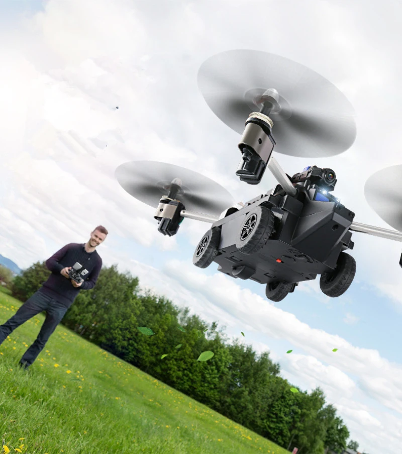 Амфибия 2 в 1 WIFI FPV RC Дрон/танковый воздушный и наземный режим Безголовый с высоким