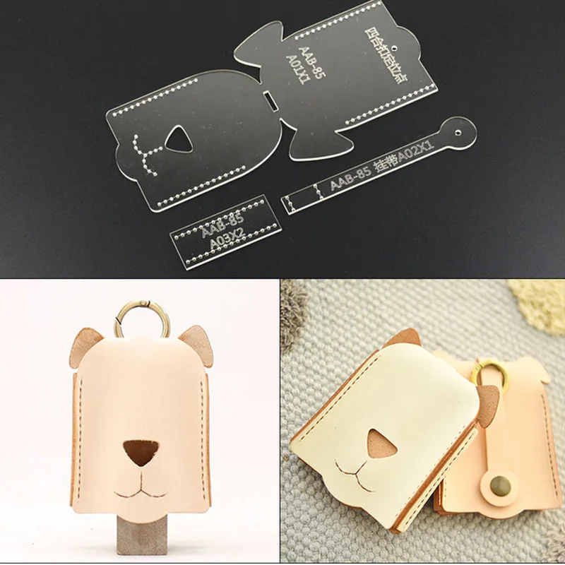 1 набор акриловый кошелек кожаная шаблонная модель ручная работа Кожа ремесло