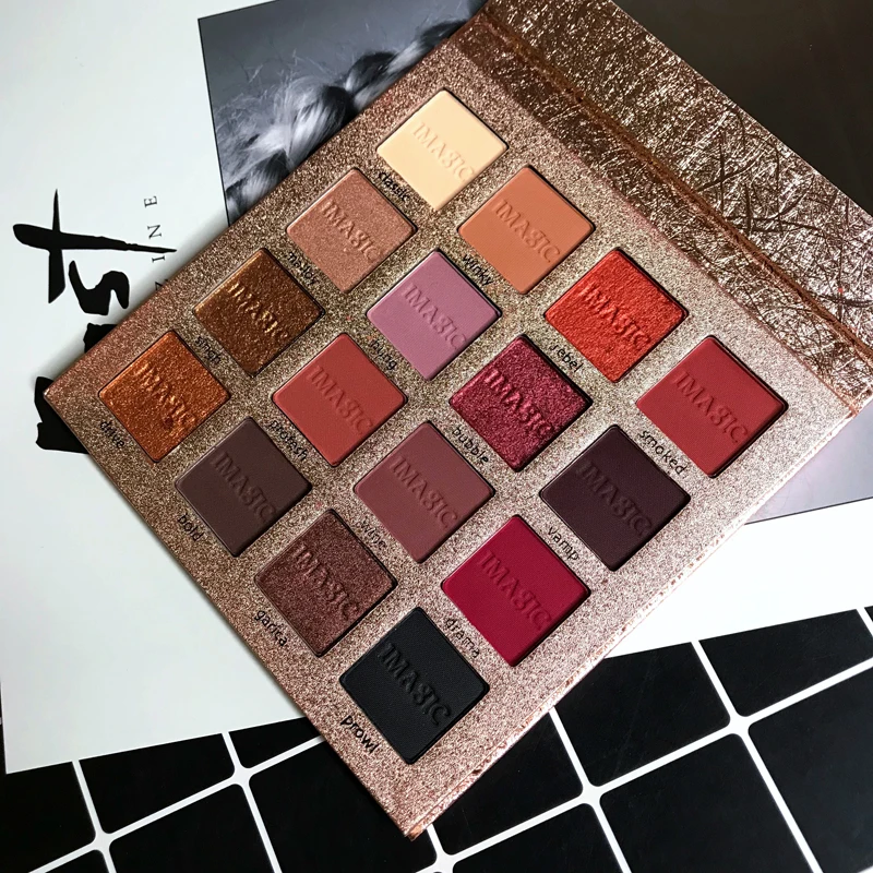 IMAGIC 16 Colors Nocturne Eyeshadow Palette Makeup Eye Shadow Pallete Matte Shimmer Glitter Pigmented Smoky Natural Eyes Make Up |