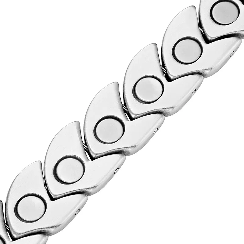 Escalus Link Chain Magnetic Stainless Steel Women Bracelet 22pcs Magnets Wristband Jewelry Gift Silver Color Bangle Charm | Украшения и