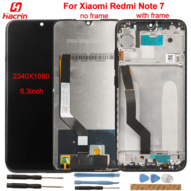 ЖК экран для Xiaomi Redmi Note 7 дисплей + сенсорный без битых пикселей 6 3&quot|Экраны
