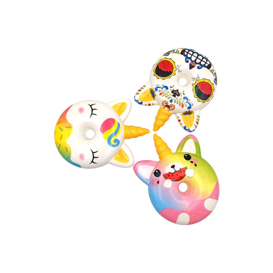 Единорог Мягкий пончик Jumbo антистресс Kawaii Squishies медленно поднимающийся ароматизированные сжимаются забавные игрушечные приколы розыгрыши подарок на день рождения