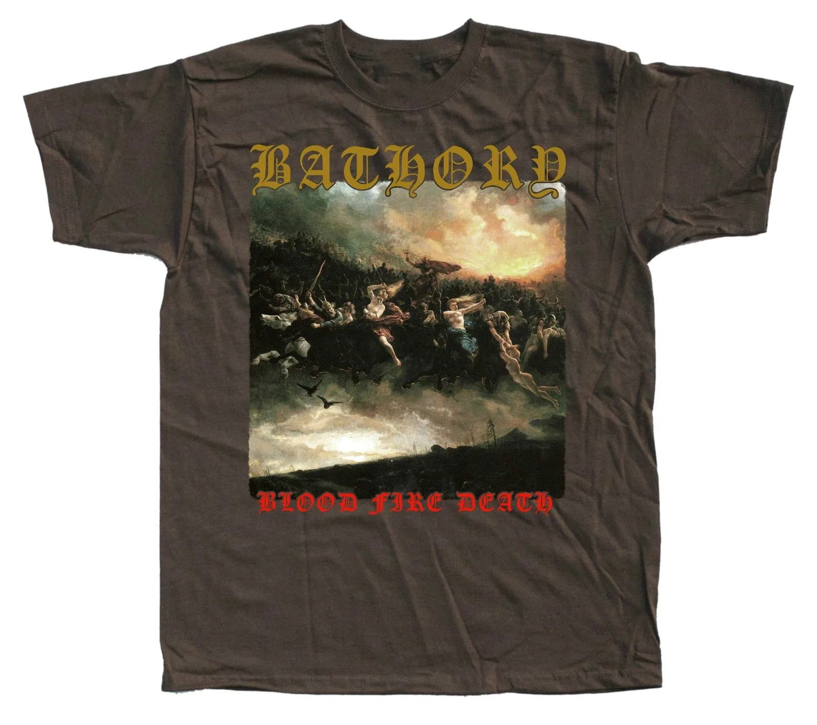 BATHORY кровяные наклейки на стену Футболка (черный коричневый бутылка зеленый
