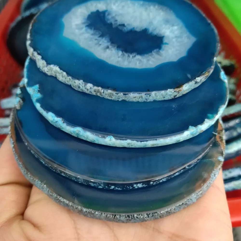 1 шт. коврик для чашек из натурального синего Агата|healing crystal pendant|healing pendanthealing crystals
