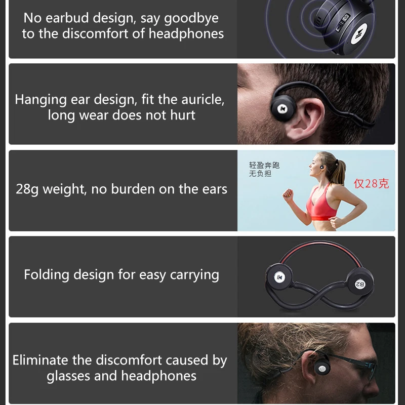 Супер бас Bluetooth наушники спортивные беспроводные Sweatproof стерео с микрофоном для