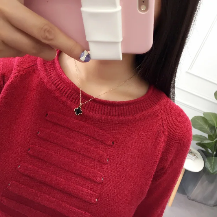 2021 новые зимние женские блузки грубые шерстяные свитера теплые весна осень зима