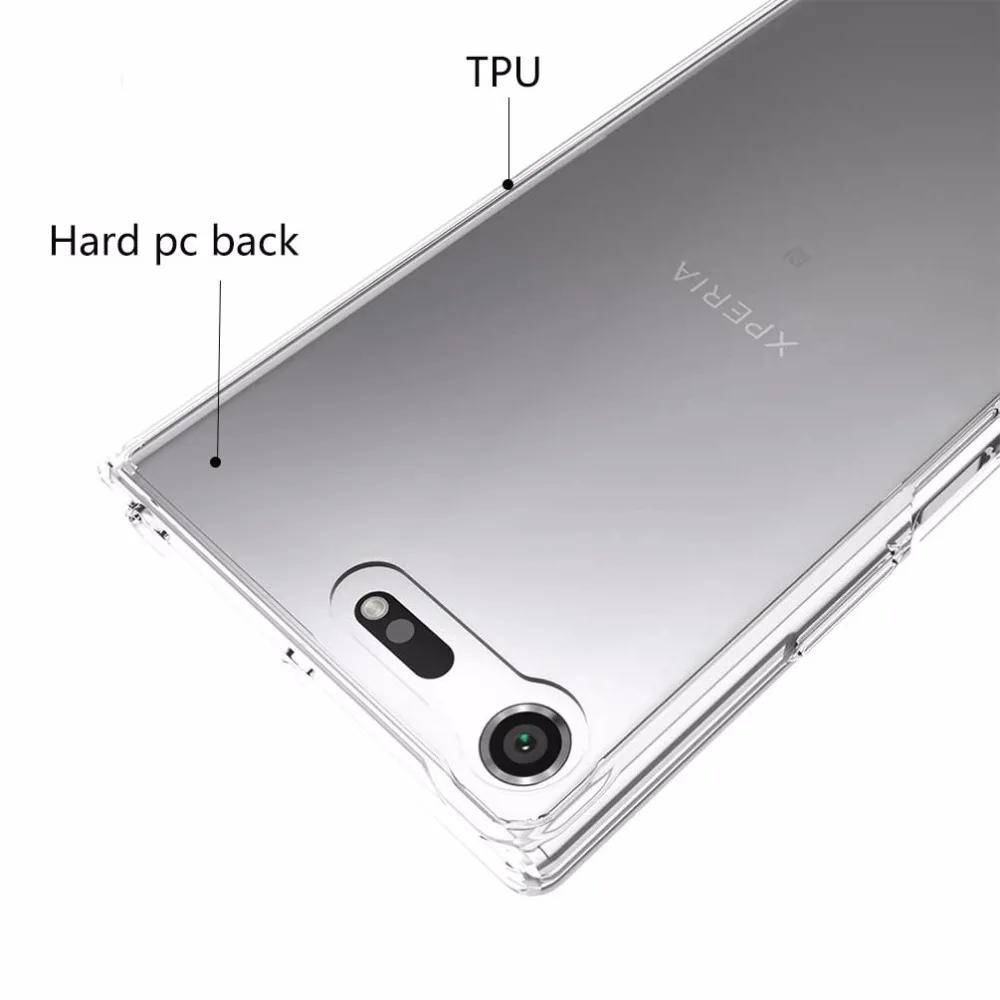 Чехол для SONY Xperia XZ Premium XZ2 2 ударопрочный Прозрачный жесткий чехол задней панели