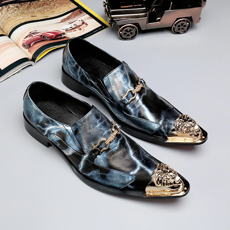 CUNDDIO Кожаные ботинки стилист Британский увеличился острым стальным носком