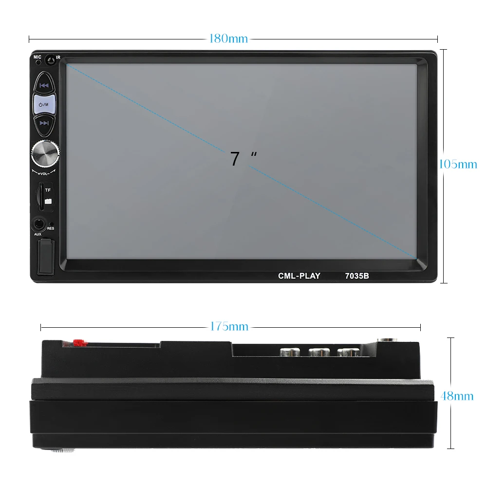 Автомагнитола Podofo 2din мультимедийный MP5-плеер с поддержкой Android 7-дюймовым экраном
