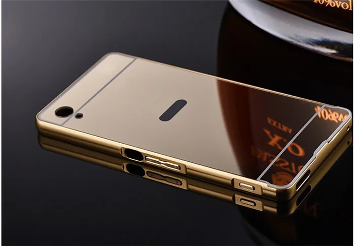 Роскошный металлический чехол для coque sony Xperia Z2 Z3 Z1 Z4 Z5 X Compact XZ XZ1 XZ2 ULTRA XA1 PLUS алюминиевая рамка зеркальный чехол для телефона
