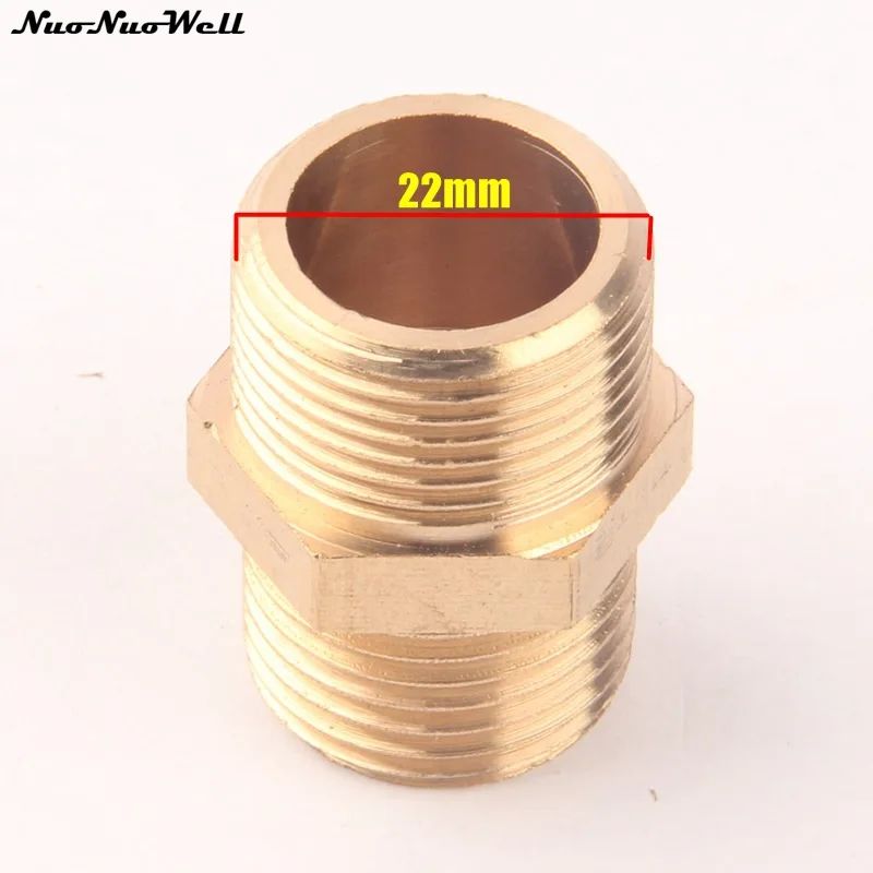 Медные соединители с прямой резьбой M22 на G1/2 '' прочные из чистой латуни для