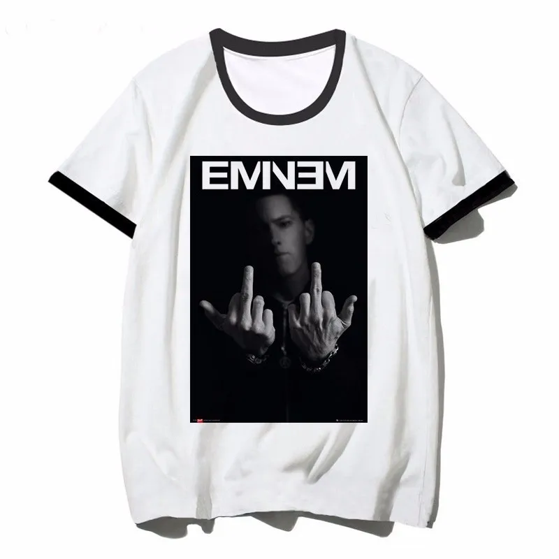 3715 Eminem футболка Bad Meets Evil Rap Rock Мужская футболка Lil Peep 2pac Snoop Dogg футболка с коротким рукавом хип-хоп Футболка оверсайз футболка - Цвет: 3715