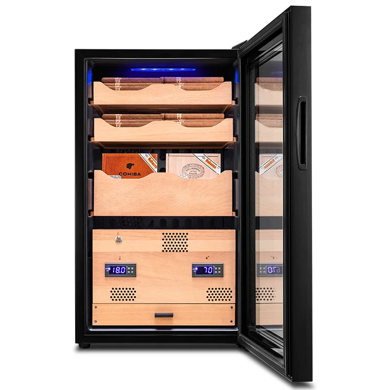 FUKE шкафчик для хранения сигар "humidor" светодиодный свет хьюмидор кулер шкафчик фирмы "humidor" сигары кулер FK-339C