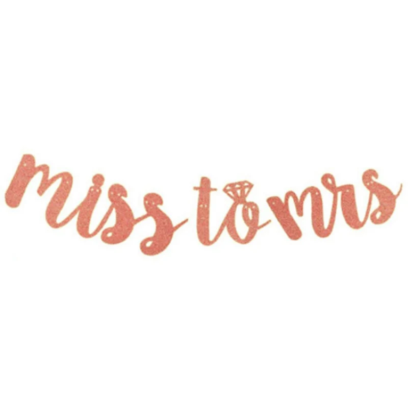 Option 3 Блестящая бумага гирлянды-растяжки Висячие растяжки Miss to Mrs DIY баннер с гирляндами для свадьбы свадебные вечерние украшения - Цвет: Option 3