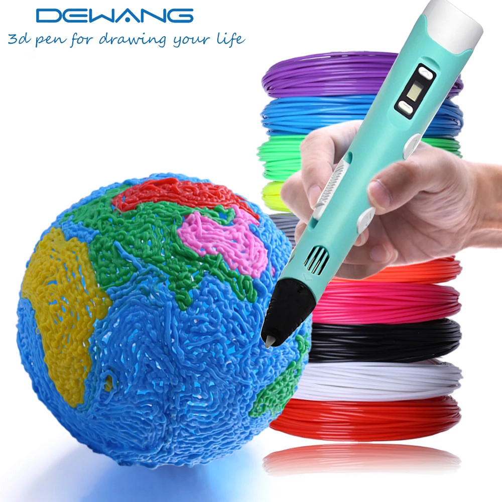 DEWANG 3d Ручка для рисования детей DIY печать живопись ручка с ЖК-дисплеем экран на