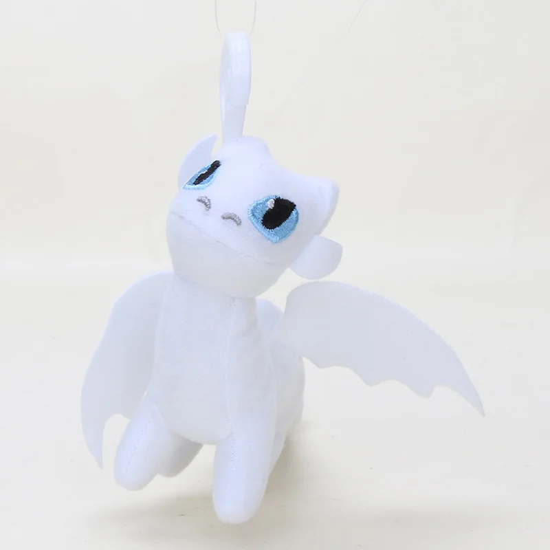 keychain 15cm white " 23 см Беззубик, ночная фурия плюшевая игрушка Как приручить дракона 3 светильник Fury плюшевая игрушка кукла - Цвет: keychain 15cm white