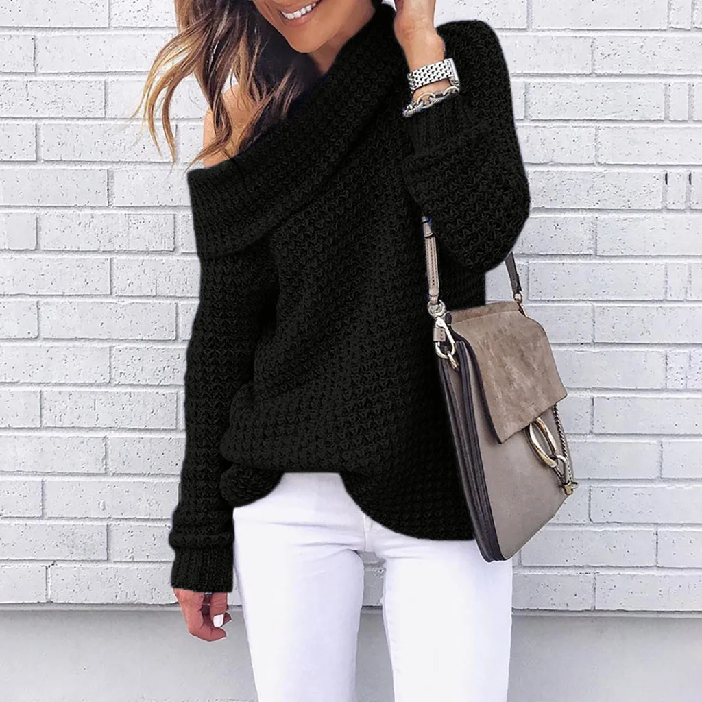 Winter Sweater Women 2021 Sexy Knitted Pullover Turtleneck Casual Womens Solid Jumper Pullovers Sweaters | Женская одежда