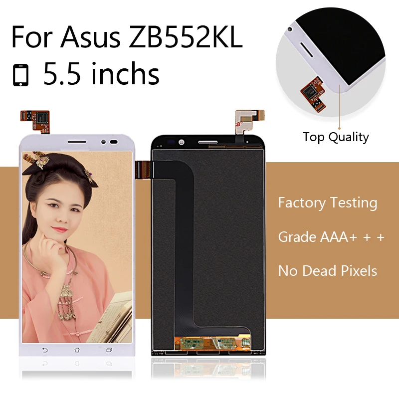 ЖК дисплей для Asus Zenfone GO X007D ZB552KL сенсорный экран с цифровым преобразователем ASUS