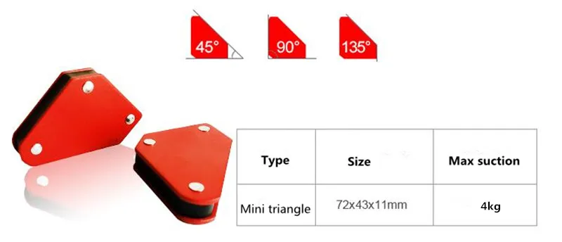 8LB 7X4X1CM 45/60/90/120/135 Angles Magnetic Holder Strong Magnet Welding Magnetic Locator Corner Welding Suction Positioner Power Tools - Цвет: 8LB 7X4X1CM