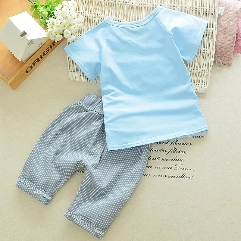 Костюм детский летний из футболки и брюк на возраст 0-1-2-3-4 года - купить по