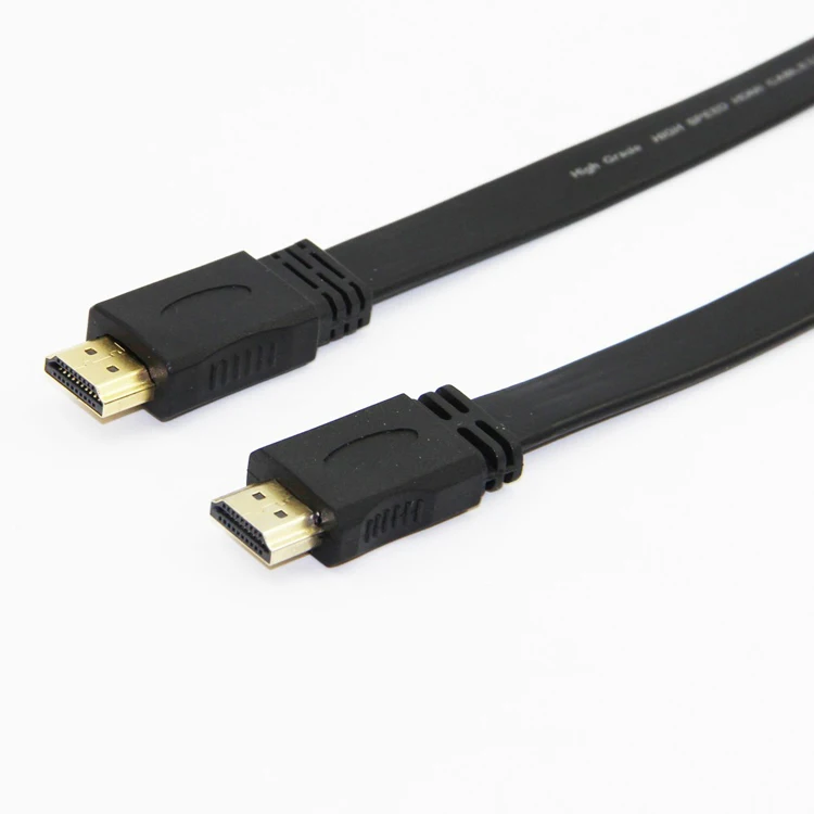 Позолоченный плоский кабель-лапша HDMI между штыревыми разъемами M/M V1.4 3D Full HD 1080P 30 см 50 см 100 см