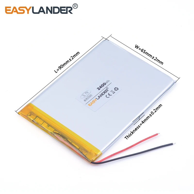 3 шт./лот 7 в литий-ионная полимерная аккумуляторная батарея 406590 2400 мАч для wisdom cool x5