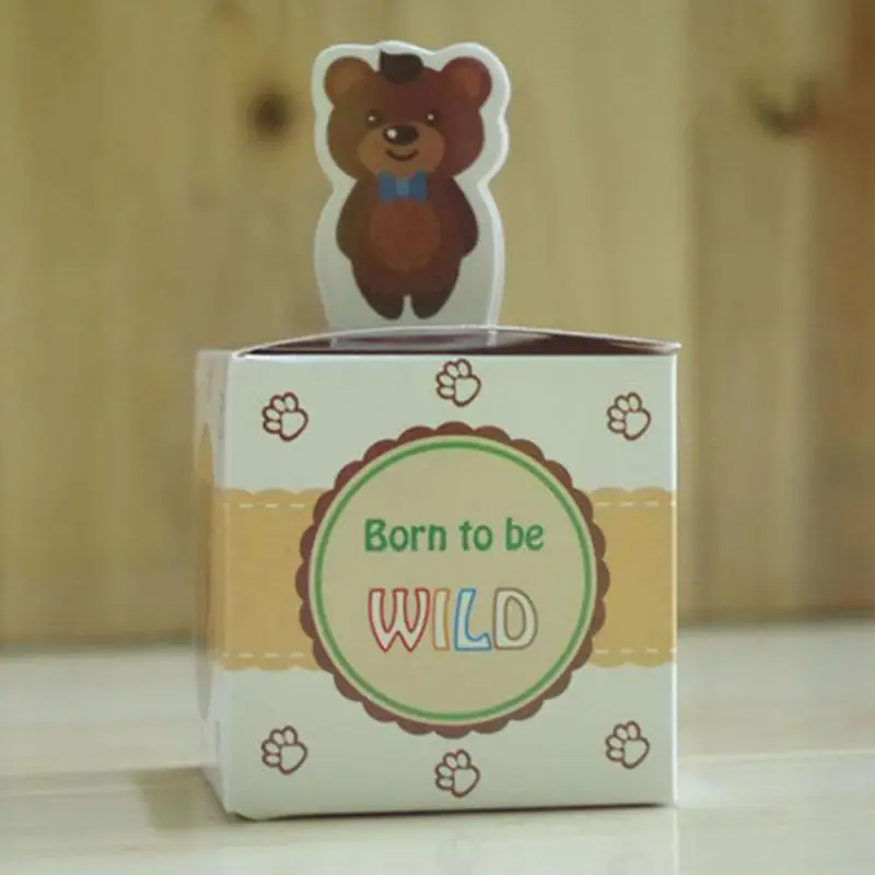 100 шт. милые животные медведь панда коробка для конфет Подарочный пакет