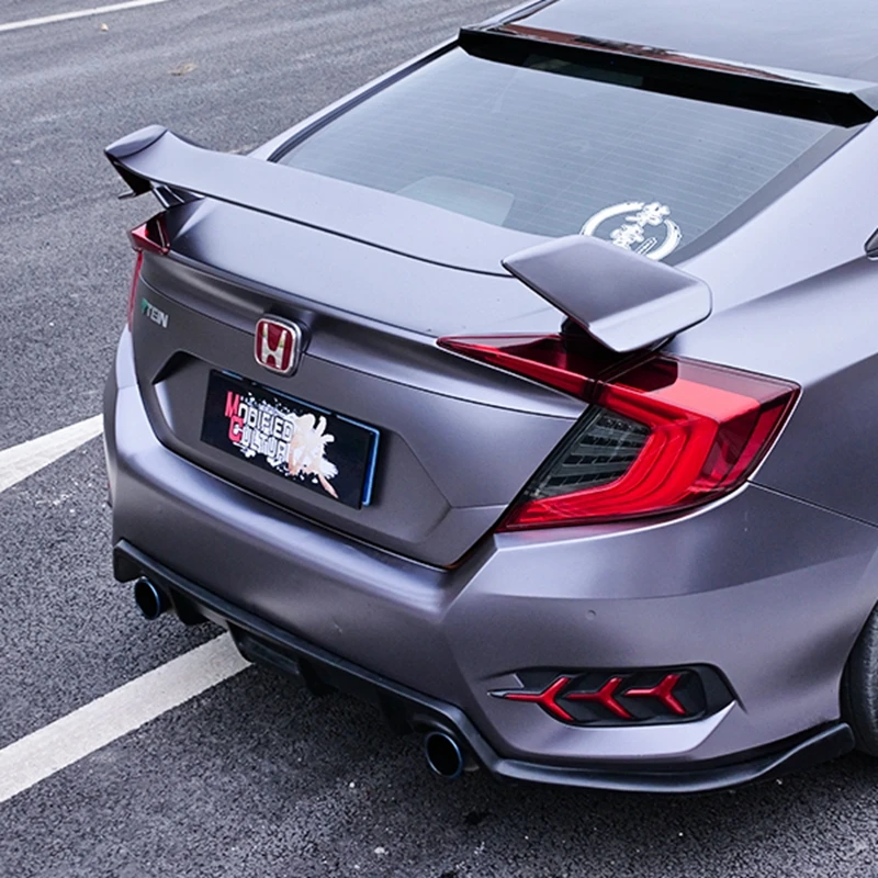 Для Honda Civic спойлер 2016 2017 автомобильный Стайлинг ABS пластик Неокрашенный задний