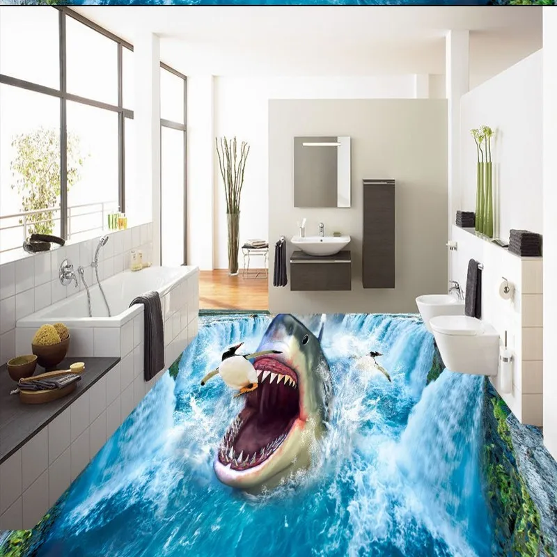 Beibehang Пингвин эстетическое видение рисования ванной кухни балкона ПВХ обои с