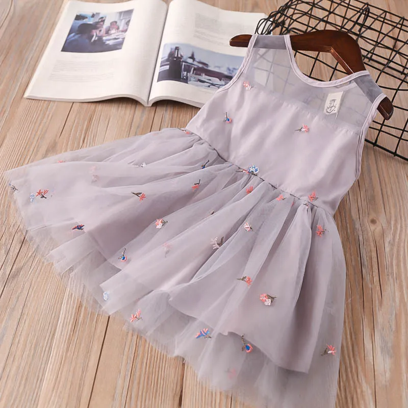 Everweekend сладкие девочки цветочной вышивкой лоскутное Тюль оборками платье