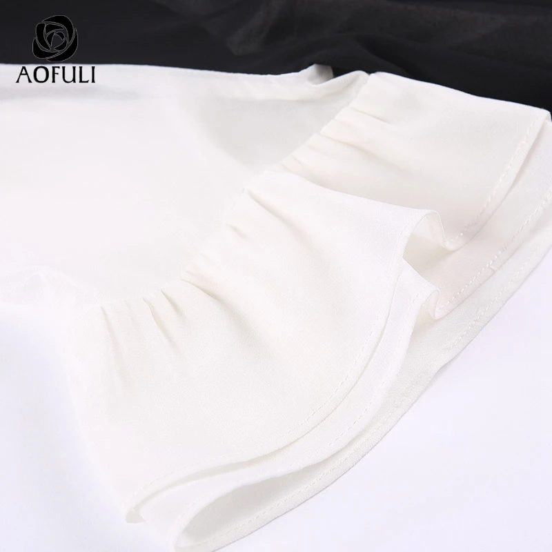 Размеры S/M черно белое платье с расклешенными рукавами модное короткое бантом и